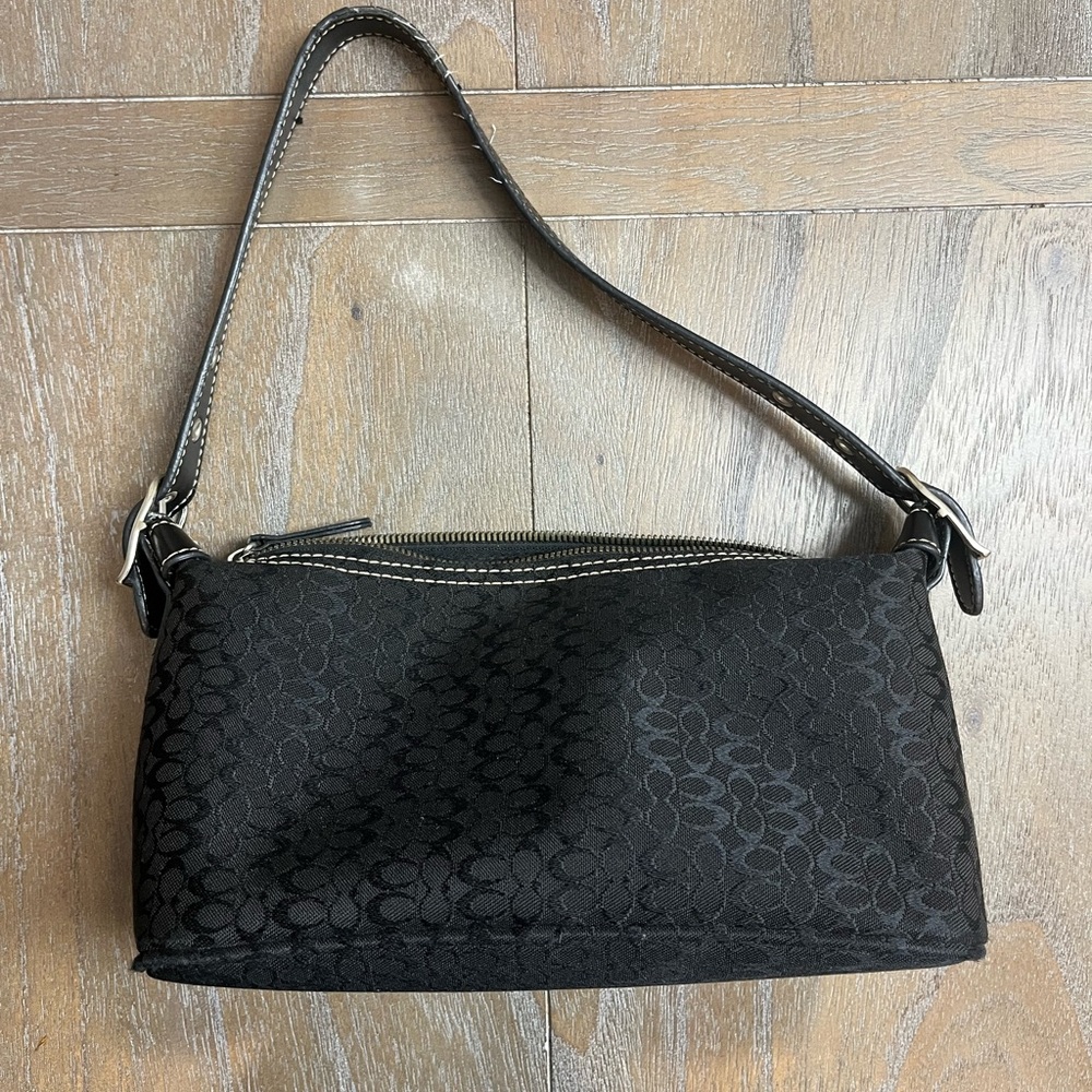 Black Coach Signature Shoulder Bag